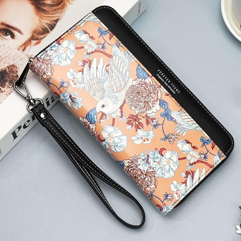 Forever Young Floral Parrot Wallet NWT - Picture 3 of 6